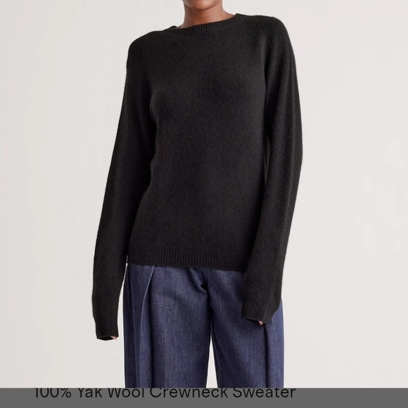 Quince Black 100% Yak Wool Crewneck Sweater - Picture 8 of 16